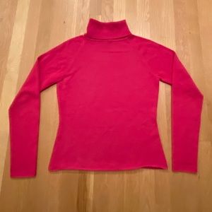 Gene Meyer Womens Hot Pink Cashmere Turtleneck Sweater / Size M